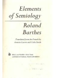 Image of Elements of semiology